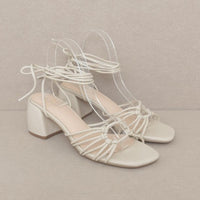 Celia - Knotted Lace Up Heel