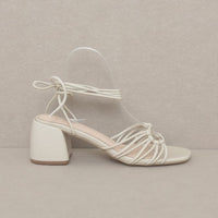 Celia - Knotted Lace Up Heel