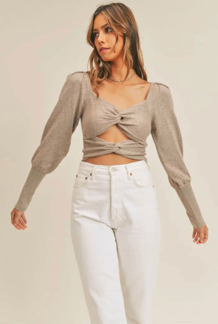 Meredith Sweater- Taupe