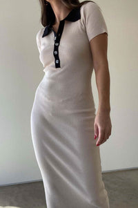 Madison Ribbed Knit Midi Dress
